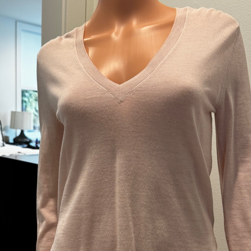 Brochu Walker 100% Merino Wool Sweater in Rose Pink